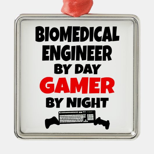 Biomedical Engineer Gamer Metalen Ornament (Voorkant)