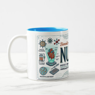 Biomedical verpleegster cadeau tweekleurige koffiemok