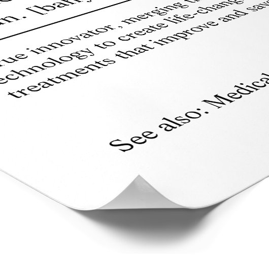 Biomedicale ingenieur Speciaal Gift Poster (Hoek)