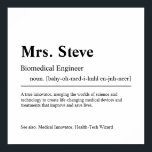 Biomedicale ingenieur Speciaal Gift Poster<br><div class="desc">Elegant,  creatief,  Biomedicaal Engineer Gift in minimalistische stijl zwart-wit. Bekijk onze winkel - collectie voor anderen. Geef ons gratis een bericht als je hulp nodig hebt om dit aan te passen of om het even welke specifieke aanpassingsbehoeften aan te passen.</div>