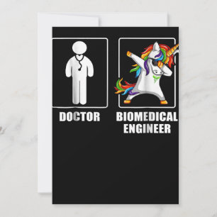 Biomedicale ingenieur Unicorn Dabbing Funny Lovers Bedankkaart