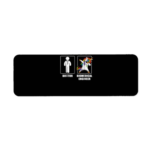 Biomedicale ingenieur Unicorn Dabbing Funny Lovers Etiket (Voorkant)