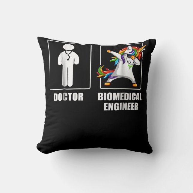 Biomedicale ingenieur Unicorn Dabbing Funny Lovers Kussen (Voorkant)