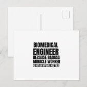 Biomedicus ingenieur omdat wonderwerker in de bada aankondigingskaart (Voorkant / Achterkant)