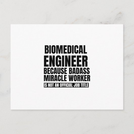 Biomedicus ingenieur omdat wonderwerker in de bada aankondigingskaart (Voorkant)