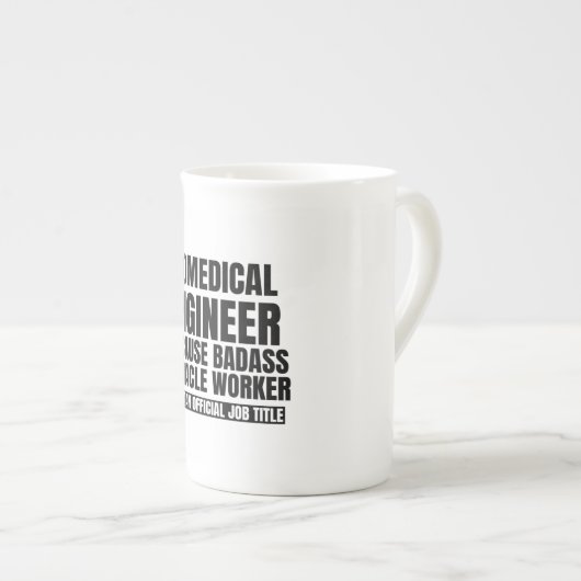 Biomedicus ingenieur omdat wonderwerker in de bada porselein kop (Voorkant rechts)