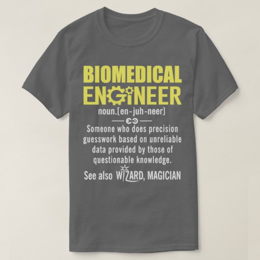 Biomedisch ingenieur Noun Funny Definition T-shirt (Design voorkant)
