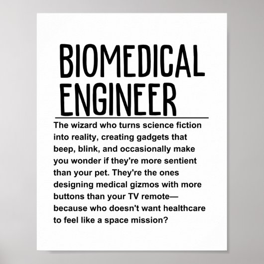 Biomedisch ingenieur poster (Voorkant)