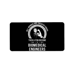 Biomedisch ingenieur voor vrouwelijke biomedisch i etiket