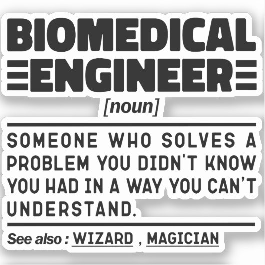 Biomedisch ingenieur zelfstandig naamwoord enginee sticker (Voorkant)