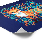 Biomorfe Fox Art Poster (Hoek)
