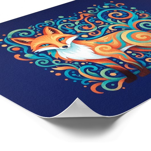 Biomorfe Fox Art Poster (Hoek)