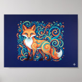 Biomorfe Fox Art Poster (Voorkant)