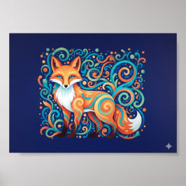 Biomorfe Fox Art Poster