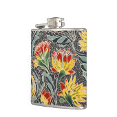 Biomorfe natuurlijke bloemenprint heupfles (Links)