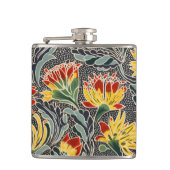 Biomorfe natuurlijke bloemenprint heupfles (Voorkant)