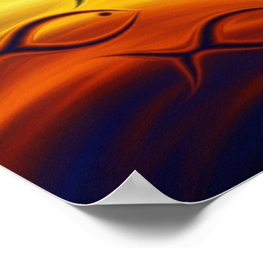 Biomorfe school voor vissen poster (Hoek)