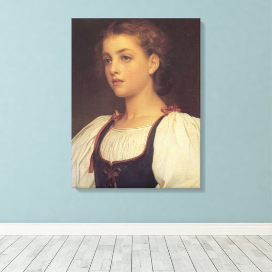Biondina (van Frederic Leighton) Canvas Afdruk (Insitu (Houten vloer))