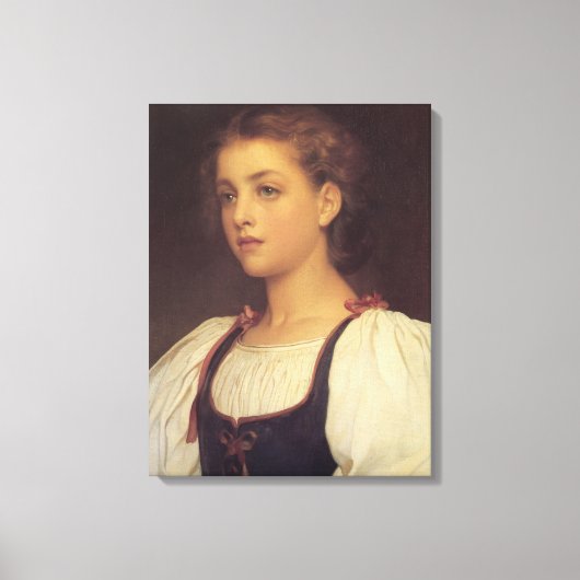 Biondina (van Frederic Leighton) Canvas Afdruk (Voorkant)