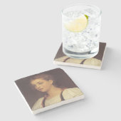 Biondina (van Frederic Leighton) Stenen Onderzetter (Zijkant)