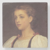Biondina (van Frederic Leighton) Stenen Onderzetter (Voorkant)