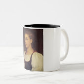 Biondina (van Frederic Leighton) Tweekleurige Koffiemok (Voorkant rechts)
