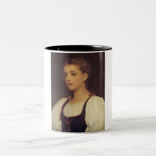 Biondina (van Frederic Leighton) Tweekleurige Koffiemok (Center)