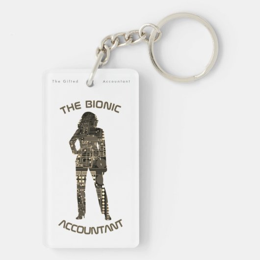 "Bionic Accountant" Sleutelhanger (achterkant)