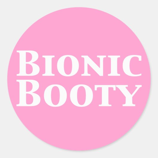 Bionic Booty Gifts Ronde Sticker (Voorkant)