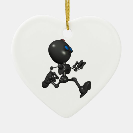 Bionic Boy 3D Robot - Running - Origineel Keramisch Ornament (Voorkant)