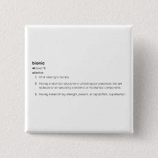 Bionic Definition in Black Vierkante Button 5,1 Cm