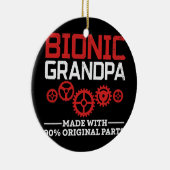Bionic Grandpa Bionic Knee Replacement Hip Keramisch Ornament (Rechts)