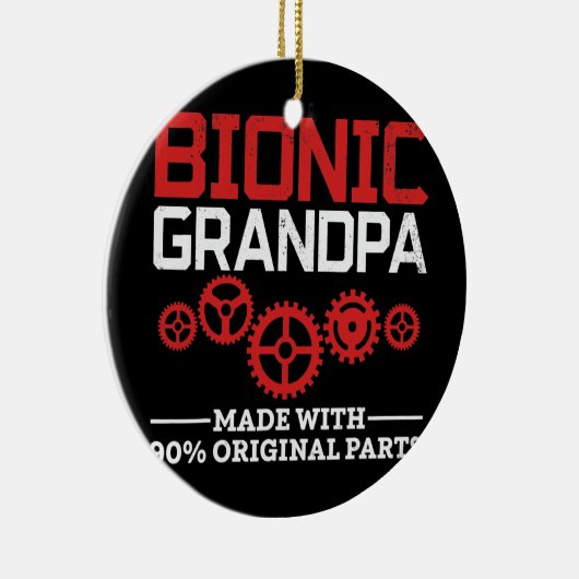 Bionic Grandpa Bionic Knee Replacement Hip Keramisch Ornament (Rechts)