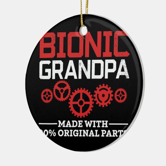 Bionic Grandpa Bionic Knee Replacement Hip Keramisch Ornament (Links)