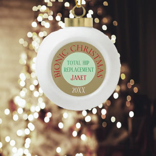 Bionic Kerstmis (Hip-vervanging)-versiering Keramische Bal Ornament