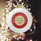 Bionic kerstsierversiering (heupvervanging) keramische bal ornament