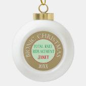 Bionic kerstversiering (knievervanging) keramische bal ornament (Voorkant)