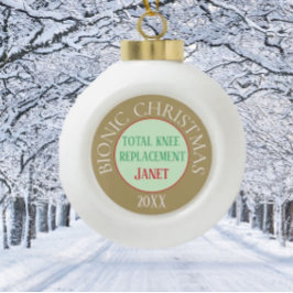 Bionic kerstversiering (knievervanging) keramische bal ornament