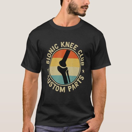 Bionic Knee Club Custom Parts Bones funny Knee Rep T-shirt (Voorkant)