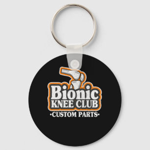 Bionic Knee Club Knee Replacement Surgery 70s Logo Sleutelhanger