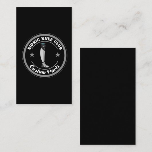 Bionic Knee Replacement Funny Surgery Recovery Visitekaartje (Voorkant / Achterkant)