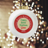 Bionic (knievervanger)kerstversiering keramische bal ornament