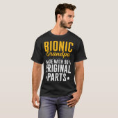 Bionic opa mannen knie heup vervanging 90 originee t-shirt (Voorkant volledig)