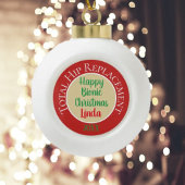 Bionische (heup vervanging) Kerstversiering Keramische Bal Ornament