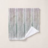 Biophilic handpainted muted birch watercolor wood bad handdoek (Wasdoekje)