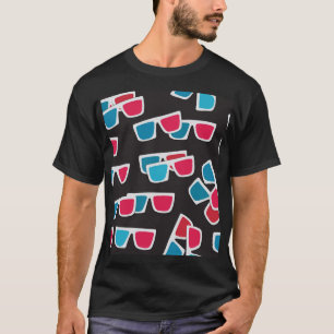 Bioscoop 3D-bril: naadloos patroon T-shirt