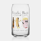 Bioscoop Concessie Stand Hotdog Popcorn Blikvorm Glas (Voorkant)