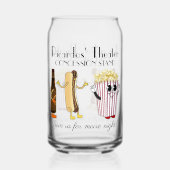 Bioscoop Concessie Stand Hotdog Popcorn Blikvorm Glas (Achterkant)