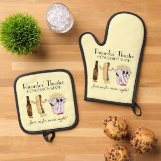 Bioscoop Concessiebalie Ovenwant & Pannenlap Set