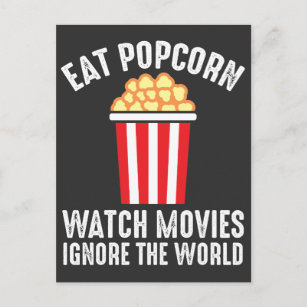 Bioscoop Eat Popcorn Watch Films negeren de wereld Briefkaart